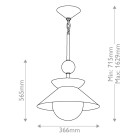 Pakabinamas šviestuvas SAUCER 40W E27 QN-SAUCER-1P-M-AB-OPAL