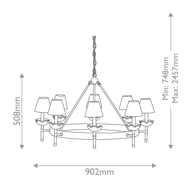 Sietynas VICHY 25W E14 QNC-VICHY8-CGL