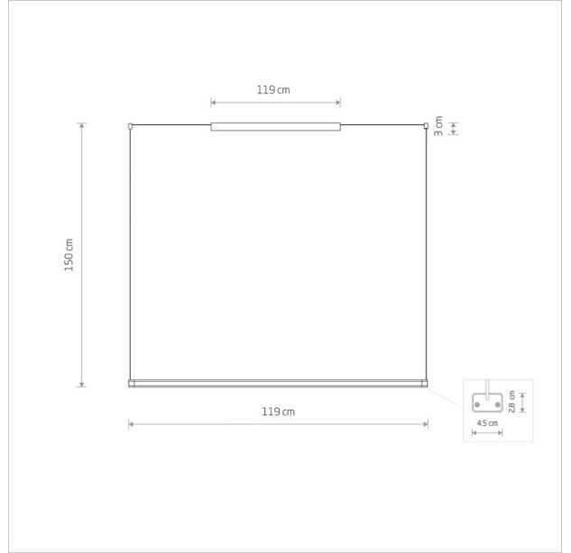 Pakabinamas šviestuvas CL H LED PRO 4000K 29W 10524 Pakabinamas šviestuvas CL H LED PRO 4000K 29W 10524