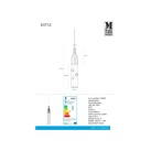 Pakabinamas šviestuvas BOTTLE 3000K 5W 106903 Pakabinamas šviestuvas BOTTLE 3000K 5W 106903