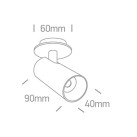 Akcentinis / įleidžiamas šviestuvas COB 3000K 6.5W 11107RA/B/W Akcentinis / įleidžiamas šviestuvas COB 3000K 6.5W 11107RA/B/W