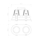 Įleidžiamas šviestuvas MINIMA ROUND TWIN ADJUSTABLE 1249028 Įleidžiamas šviestuvas MINIMA ROUND TWIN ADJUSTABLE 1249028