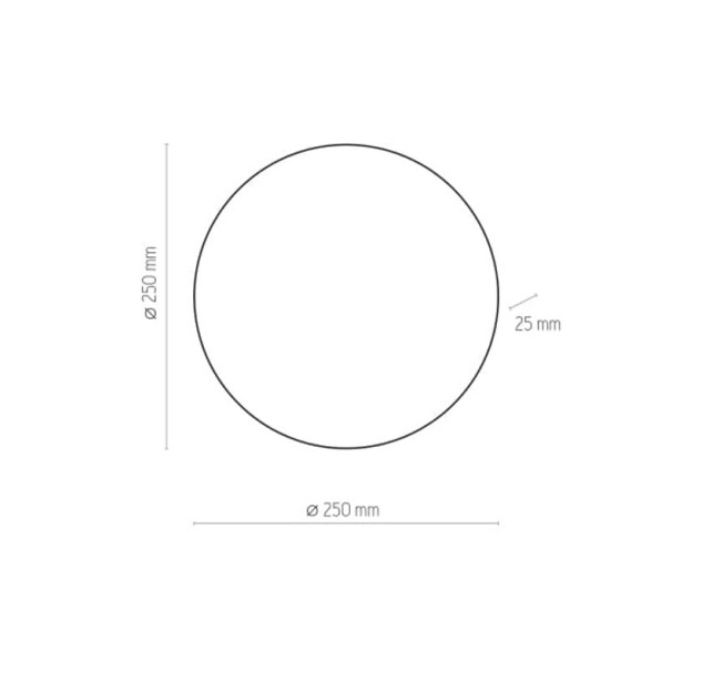Sieninis / lubinis šviestuvas LUNA 3000K 20W 1375