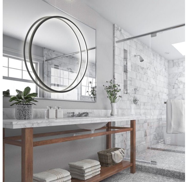 Pakabinamas šviestuvas MIRROR 3000K 35W LP-999/1P S BK