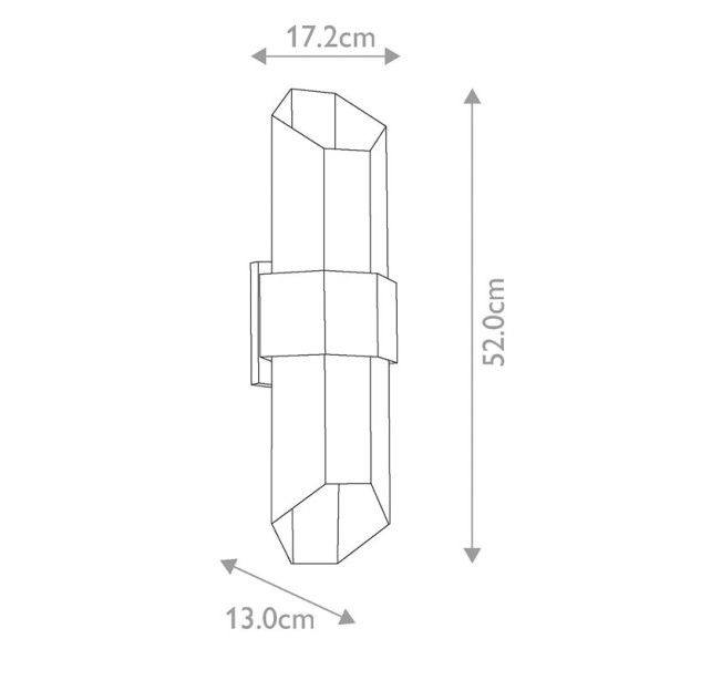 Sieninis lauko šviestuvas CHASM 3000K 9.5W QZ-CHASM-L-BKW