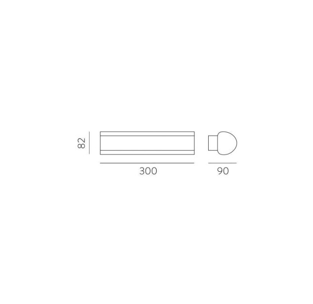 Sieninis lauko šviestuvas AKA 3000K 20W A202410N Sieninis lauko šviestuvas AKA 3000K 20W A202410N