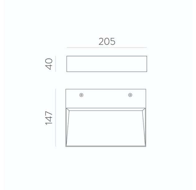 Sieninis šviestuvas BRICK 20 2700K-3000K A3972070B