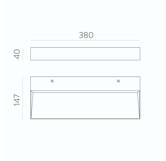 Sieninis šviestuvas BRICK 38 2700K-3000K A3972170B Sieninis šviestuvas BRICK 38 2700K-3000K A3972170B