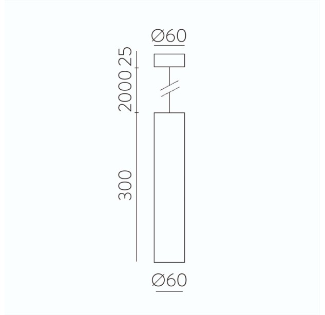 Pakabinamas šviestuvas PIPE 3000K C3986000B Pakabinamas šviestuvas PIPE 3000K C3986000B