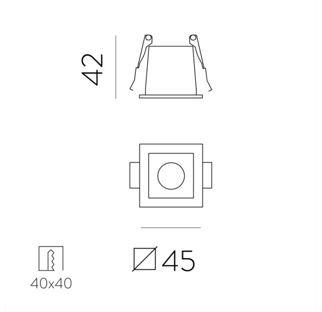 Įleidžiamas šviestuvas INVISIBLE 3000K E3980300B Įleidžiamas šviestuvas INVISIBLE 3000K E3980300B
