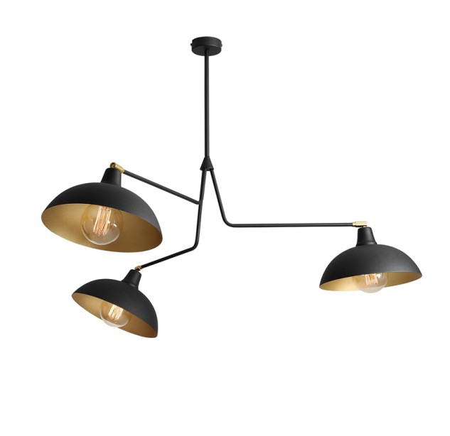 Lubinis šviestuvas ESPACE 3 BLACK