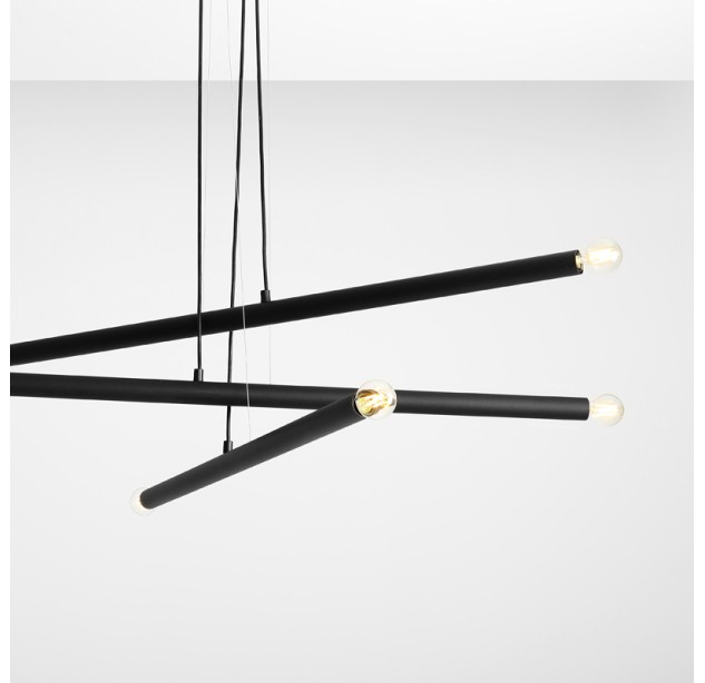 Pakabinamas šviestuvas TUBO 6 BLACK