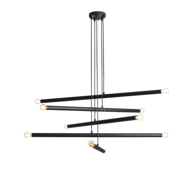Pakabinamas šviestuvas TUBO 10 BLACK