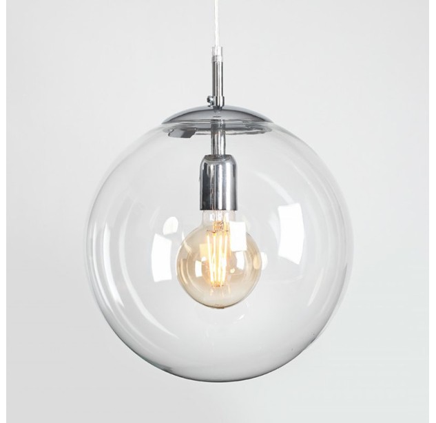 Pakabinamas šviestuvas GLOBE TRANSPARENT CHROME