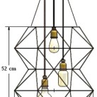 Pakabinamas šviestuvas ARD DIAMOND WHITE 3xE27 Pakabinamas šviestuvas ARD DIAMOND WHITE 3xE27