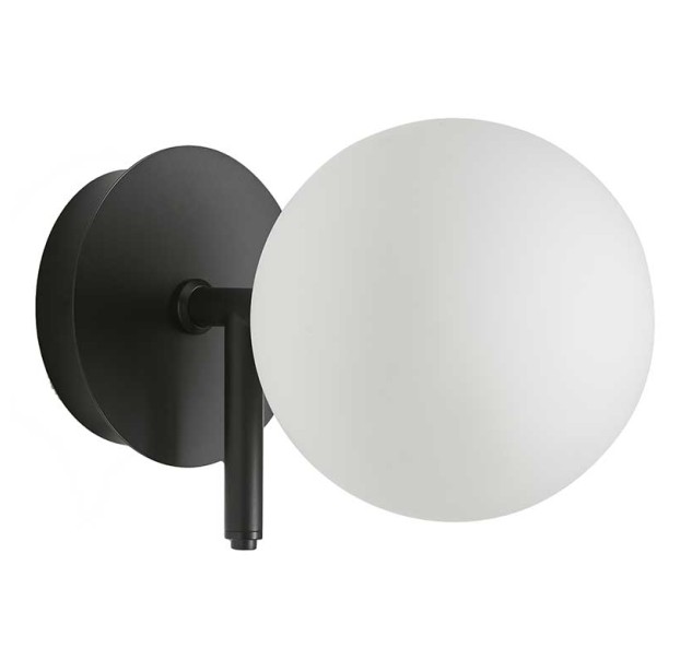 Sieninis šviestuvas ATOM BLACK/OPAL