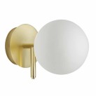 Sieninis šviestuvas ATOM BRASS/OPAL