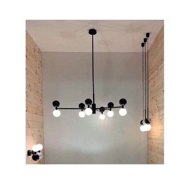 Pakabinamas šviestuvas DALT 6 BLACK