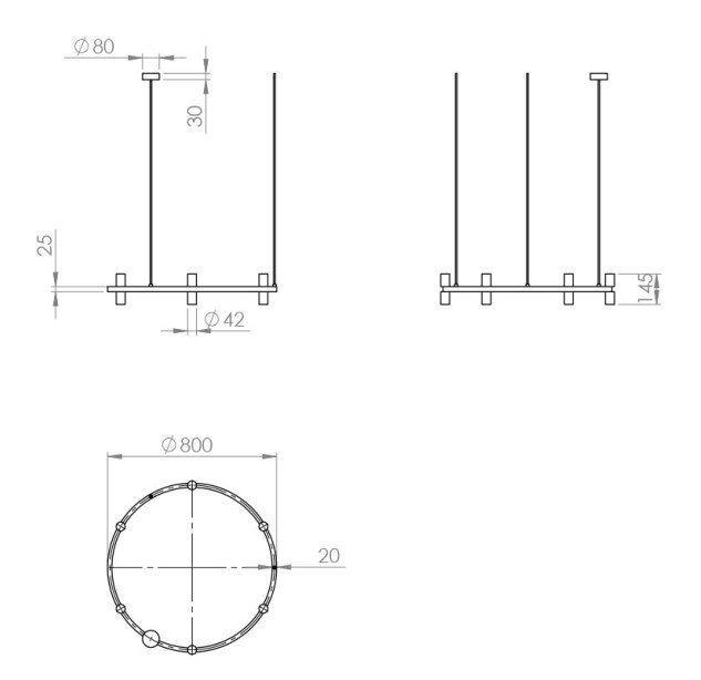 Pakabinamas šviestuvas TURA 12x3W 2700K C1313/C Pakabinamas šviestuvas TURA 12x3W 2700K C1313/C