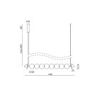 Pakabinamas šviestuvas SOKO 2700K 8x3W C1335/8 dimeriuojamas Pakabinamas šviestuvas SOKO 2700K 8x3W C1335/8 dimeriuojamas