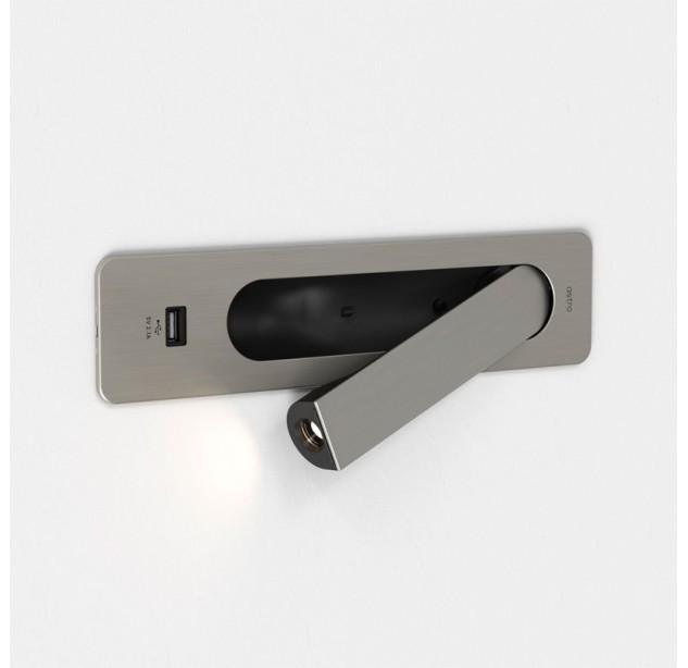 Sieninis įleidžiamas šviestuvas KETA USB 2700K 3.2W 1437001 Sieninis įleidžiamas šviestuvas KETA USB 2700K 3.2W 1437001