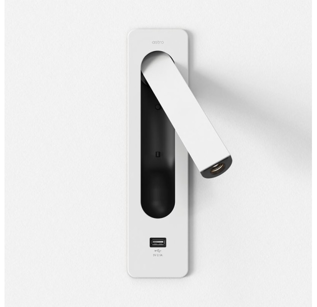 Sieninis įleidžiamas šviestuvas KETA USB 2700K 3.2W 1437005 Sieninis įleidžiamas šviestuvas KETA USB 2700K 3.2W 1437005
