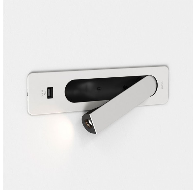 Sieninis įleidžiamas šviestuvas KETA USB 2700K 3.2W 1437005 Sieninis įleidžiamas šviestuvas KETA USB 2700K 3.2W 1437005