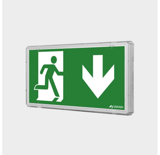Evakuacinis šviestuvas EXIT M 6000K 1W IP65