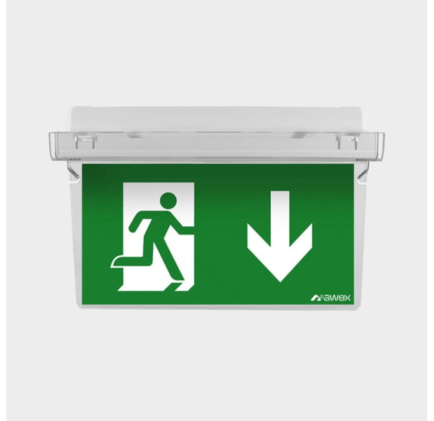 Evakuacinis šviestuvas EXIT M 6000K 1W IP65