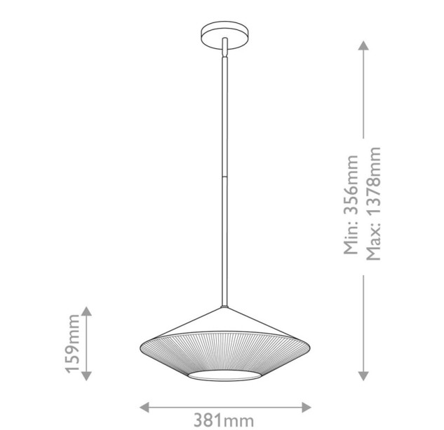 Pakabinamas šviestuvas Alora Mood Daphne 60W E27 ALM-DAPHNE-P-L-MB