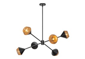 Pakabinamas šviestuvas Alora Mood Daphne 40W E14 ALM-DAPHNE6-MB