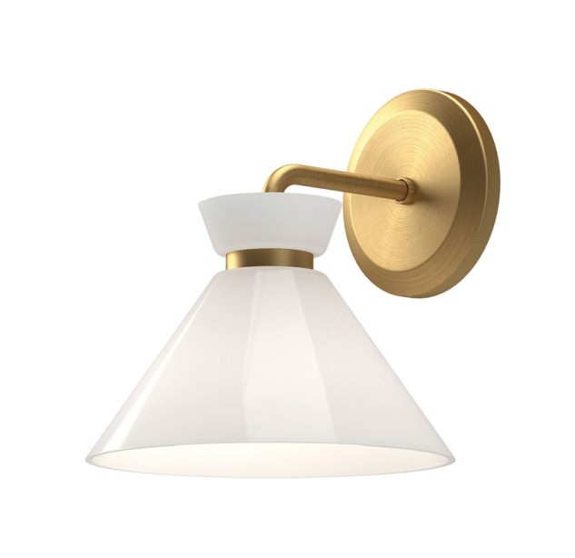 Sieninis šviestuvas Alora Halston 40W E14 ALM-HALSTON-1WB-GD gold Sieninis šviestuvas Alora Halston 40W E14 ALM-HALSTON-1WB-GD gold