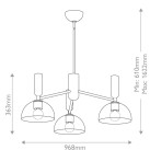 Pakabinamas šviestuvas Alora Mood Jude 60W E27 ALM-JUDE3-MB-CL Pakabinamas šviestuvas Alora Mood Jude 60W E27 ALM-JUDE3-MB-CL