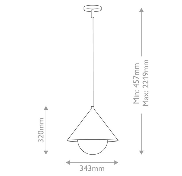 Pakabinamas šviestuvas Alora Mood Remyck 60W E27 ALM-REMYCK-P-BK