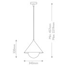 Pakabinamas šviestuvas Alora Mood Remyck 60W E27 ALM-REMYCK-P-BK