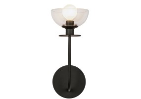 Sieninis šviestuvas Alora Mood Sylvia 40W E14 ALM-SYLVIA-1WB-BK-CL