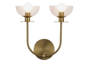 Sieninis šviestuvas Alora Mood Sylvia 2x40W E14 ALM-SYLVIA-2WB-BG-CL