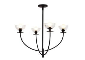 Sietynas Alora Mood Sylvia 4x40W E14 ALM-SYLVIA4-BK-CL