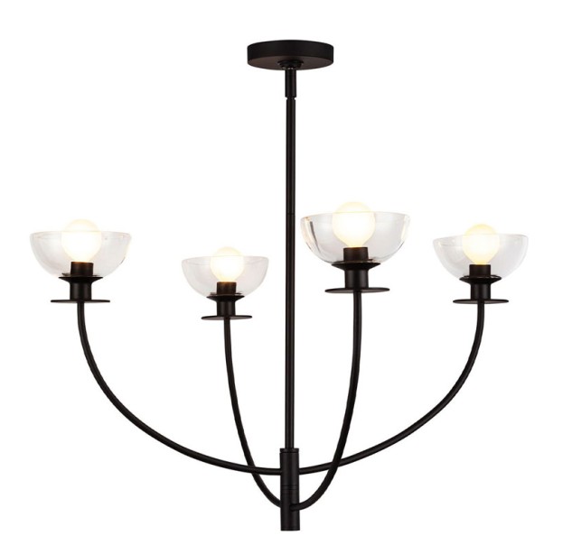 Sietynas Alora Mood Sylvia 4x40W E14 ALM-SYLVIA4-BK-CL Sietynas Alora Mood Sylvia 4x40W E14 ALM-SYLVIA4-BK-CL