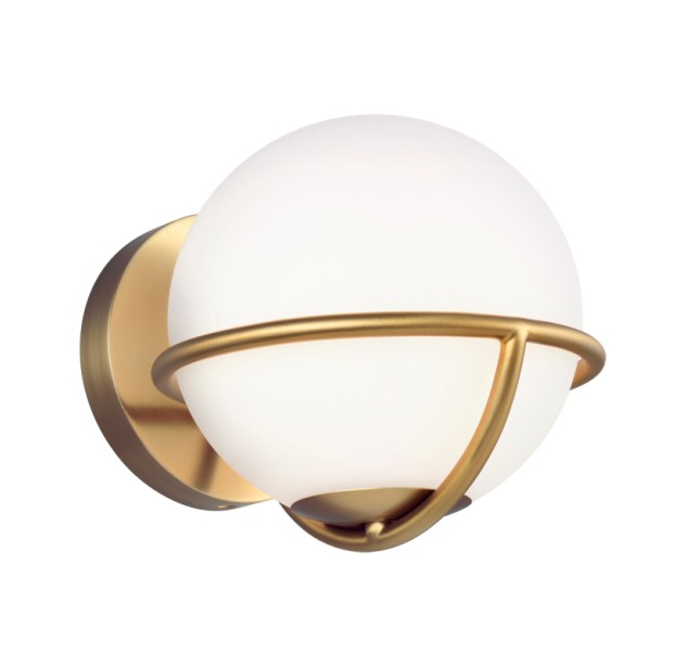 Sieninis šviestuvas APOLLO Brass