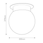 Lubinis šviestuvas ALBERS Flush E27 40W KL-ALBERS-F-G-BK black Lubinis šviestuvas ALBERS Flush E27 40W KL-ALBERS-F-G-BK black