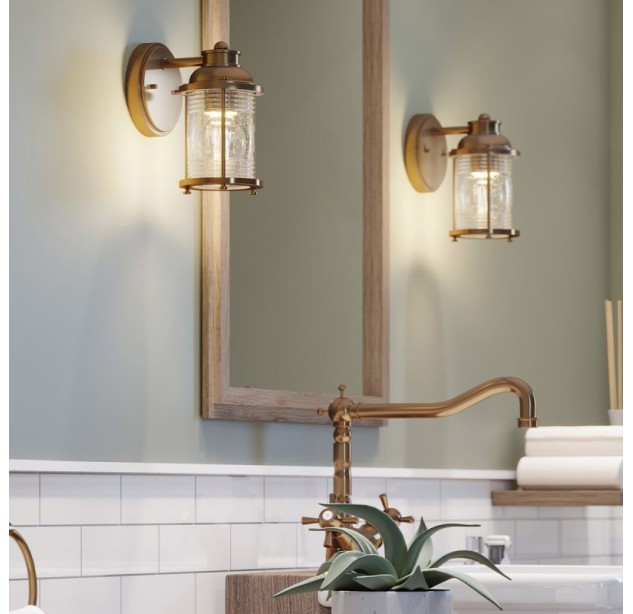 Sieninis šviestuvas ASHLANDBAY1-NBR-BATH IP44 Sieninis šviestuvas ASHLANDBAY1-NBR-BATH IP44