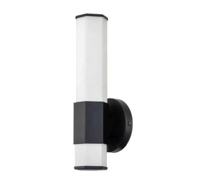 Sieninis vonios šviestuvas QN-FACET-LED1-BK-BATH IP44 Sieninis vonios šviestuvas QN-FACET-LED1-BK-BATH IP44