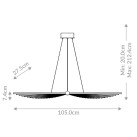 Pakabinamas šviestuvas SERAPH 3000K 57W QN-SERAPH-LP-L-BLK dimeriuojamas Pakabinamas šviestuvas SERAPH 3000K 57W QN-SERAPH-LP-L-BLK dimeriuojamas