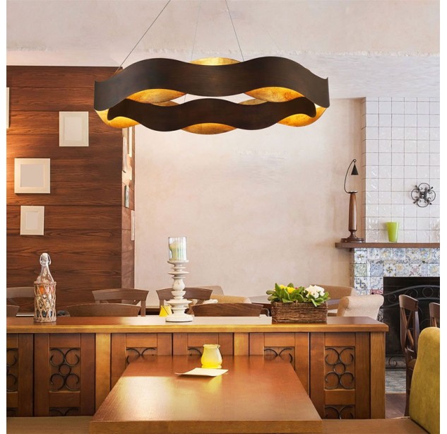 Pakabinamas šviestuvas VAUGHAN 3000K 105W QN-VAUGHAN-P-L-BRZ-GD dimeriuojamas Pakabinamas šviestuvas VAUGHAN 3000K 105W QN-VAUGHAN-P-L-BRZ-GD dimeriuojamas