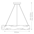 Pakabinamas šviestuvas VAUGHAN 3000K 105W QN-VAUGHAN-P-L-BRZ-GD dimeriuojamas Pakabinamas šviestuvas VAUGHAN 3000K 105W QN-VAUGHAN-P-L-BRZ-GD dimeriuojamas