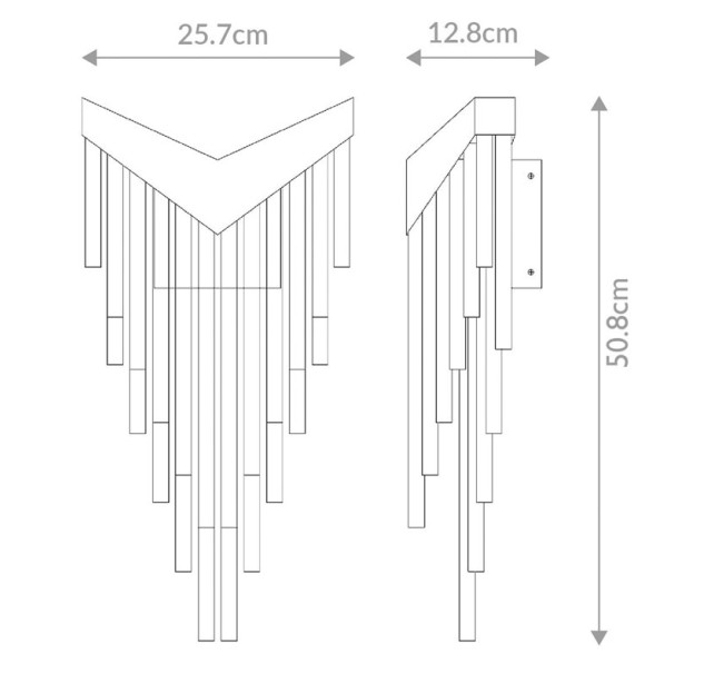 Sieninis šviestuvas VIVIEN 3000K 12W QN-VIVIEN-1W-BG dimeriuojamas Sieninis šviestuvas VIVIEN 3000K 12W QN-VIVIEN-1W-BG dimeriuojamas