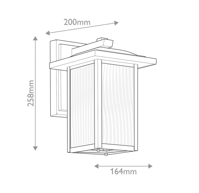 Lauko sieninis šviestuvas CAPPANNA 60W E27 IP44 KL-CAPPANNA-S-BKT Lauko sieninis šviestuvas CAPPANNA 60W E27 IP44 KL-CAPPANNA-S-BKT