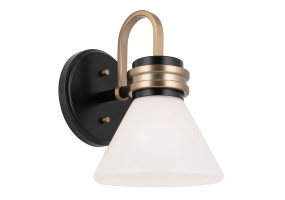 Sieninis šviestuvas Kichler Farum G9 3000K 3W LED IP44 KL-FARUM1-BK-CPZ