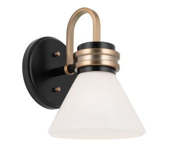 Sieninis šviestuvas Kichler Farum G9 3000K 3W LED IP44 KL-FARUM1-BK-CPZ